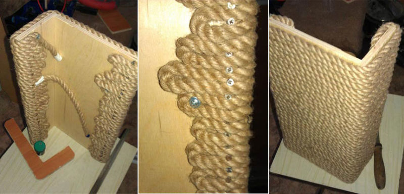 Когтеточка для кошек своими руками