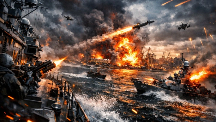 «Чёрный флот» Зеленского полыхает в Одессе: Корабль с грузом НАТО добили «Геранями». Секретную базу в Измаиле стерли в пыль