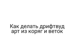 Как делать дрифтвуд арт из коряг и веток